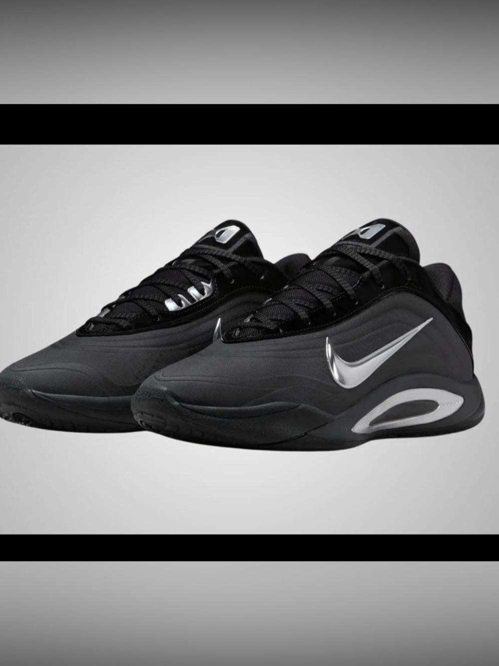 Nike A'One Black Smoke Grey Basketball FZ8605-002 Women Size 12.5/ Men Size 11